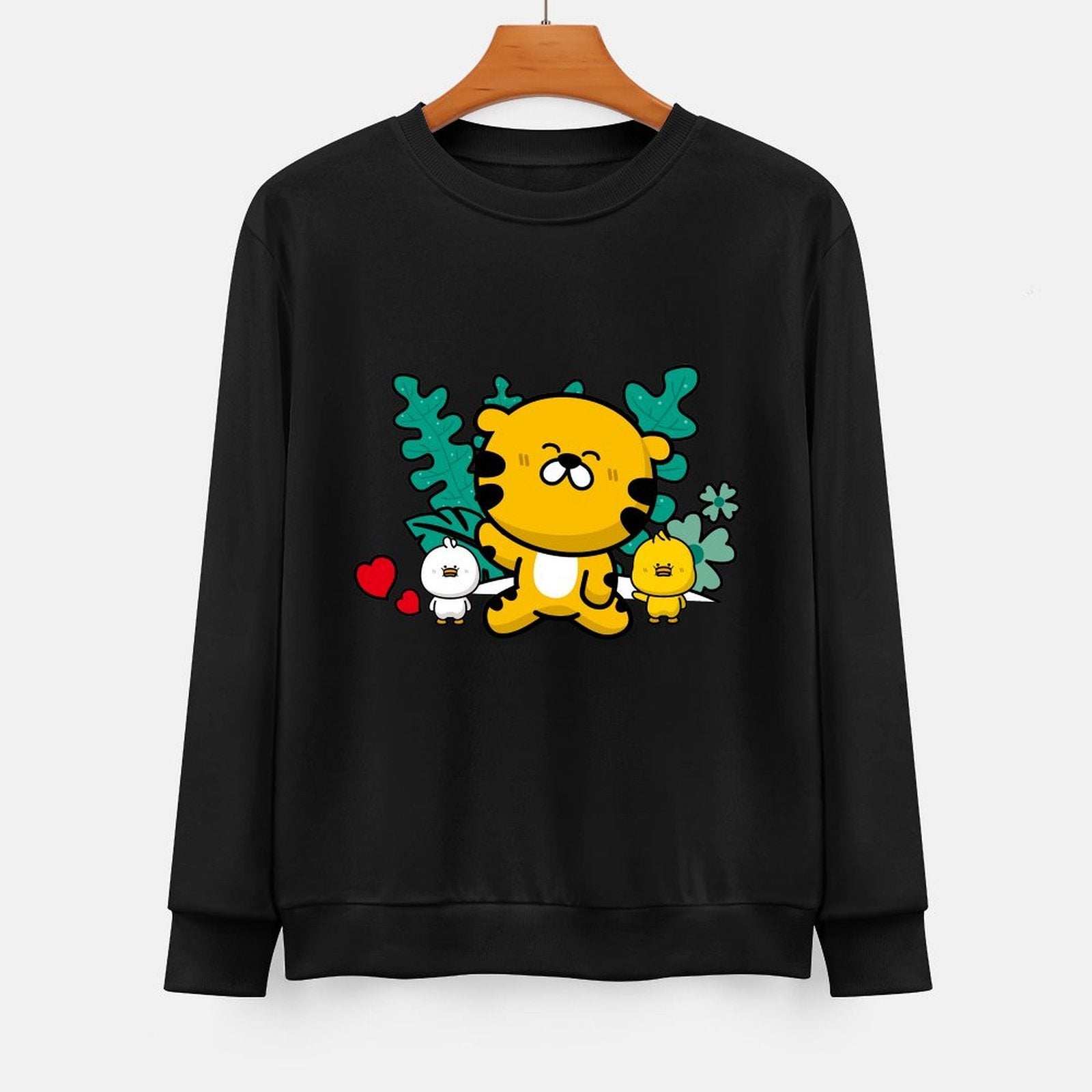 Front Patterned Long Sleeve TopReliable Relaxed